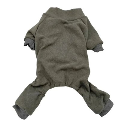 Pyjama uni gris foncé pour Chihuahua – Confortable, idéal pour garder votre petit chien ou chat au chaud pendant la nuit