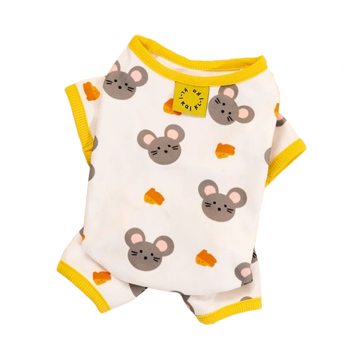 Pyjama Chihuahua : motifs Souris et Fromage