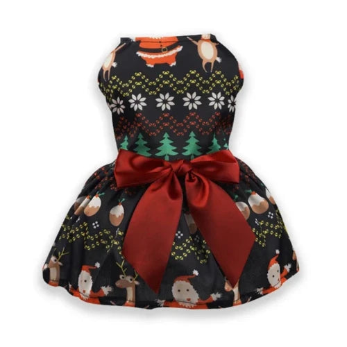 Robe Chihuahua : Noël Noire & Rouge