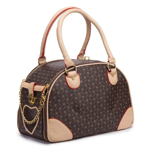 Sac bandoulière de luxe Louis Vuitton marron pour transporter votre Chihuahua - pour emmener partout votre petit chien ou chat