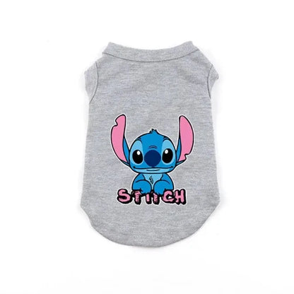 Vêtement pour Chihuahua : t-shirt gris lilo et stitch disney – Léger pour protéger votre petit chien ou chat