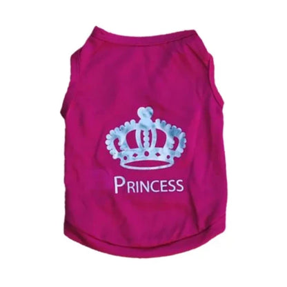 Vêtement pour Chihuahua : t-shirt violet motif princesse – Léger et confortable pour protéger votre petit chien ou chat