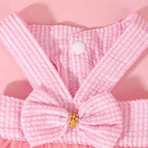 Déguisement Chihuahua : tutu de danse rose confortable et tendance, parfait pour les fêtes, évènements, anniversaires ou halloween – taille parfaite pour les petits chiens - vue du haut