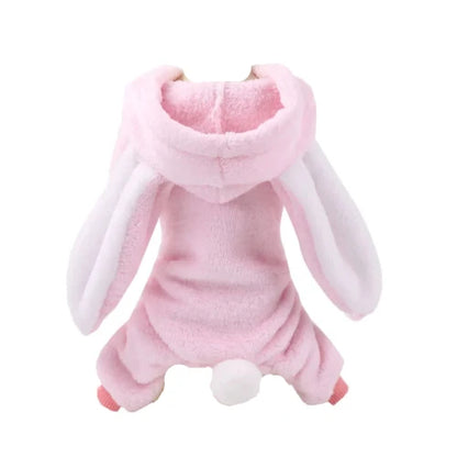 Déguisement Chihuahua : costume de lapin rose confortable et tendance, parfait pour les fêtes, évènements, anniversaires ou halloween – taille parfaite pour les petits chiens - vue de dos