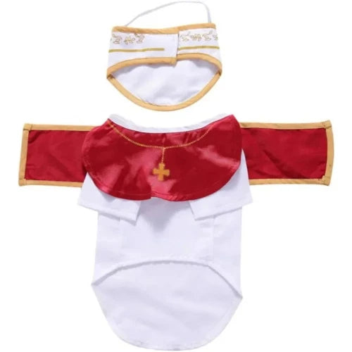 Déguisement Chihuahua : costume de pape confortable et tendance, parfait pour les fêtes, évènements, anniversaires ou halloween – taille parfaite pour les petits chiens - vue de face