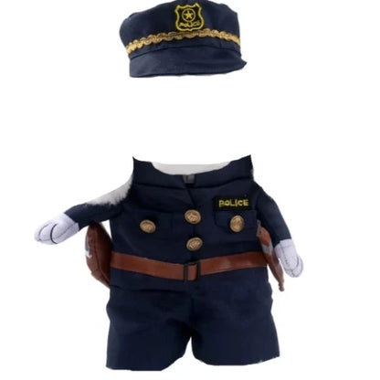 Déguisement Chihuahua : costume de policier foncé confortable et tendance, parfait pour les fêtes, évènements, anniversaires ou halloween – taille parfaite pour les petits chiens