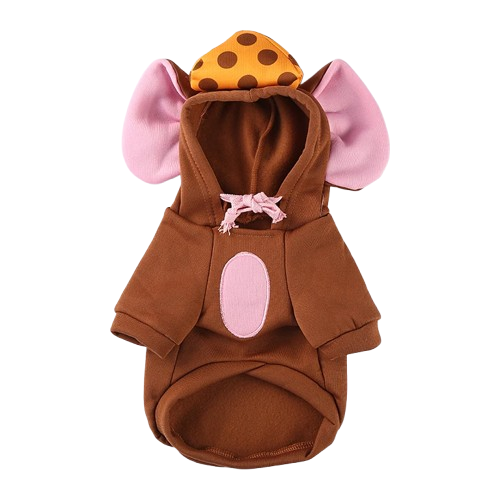 Déguisement Chihuahua : costume de souris marron confortable et tendance, parfait pour les fêtes, évènements, anniversaires ou halloween – taille parfaite pour les petits chiens