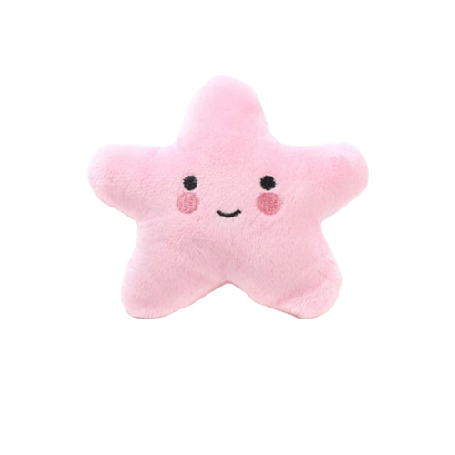 Jouet pour Chihuahua à mâcher : peluche en forme d'étoile rose – Idéal pour stimuler et divertir votre petit chien ou chat