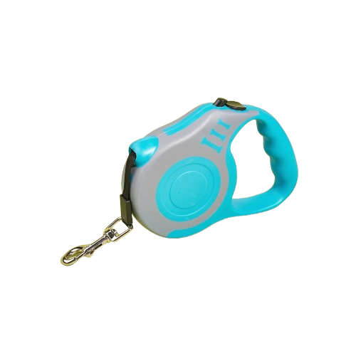 Laisse rétractable bleue et grise pour Chihuahua – Pratique et ajustable, idéale pour promener votre petit chien ou chat