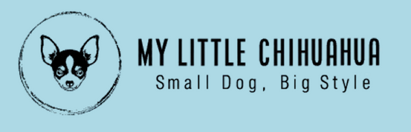 Logo for the My Little Chihuahua shop, specialising in clothing, accessories, kennels and transport for small dogs.