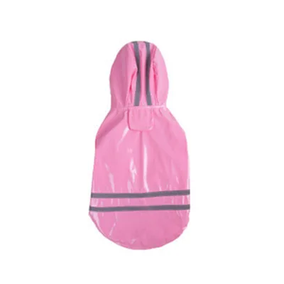 Manteau pour Chihuahua : kway imperméable rose avec capuche. Liserés réfléchissants. Confortable, parfait pour protéger votre petit chien ou chat les jours de pluie.