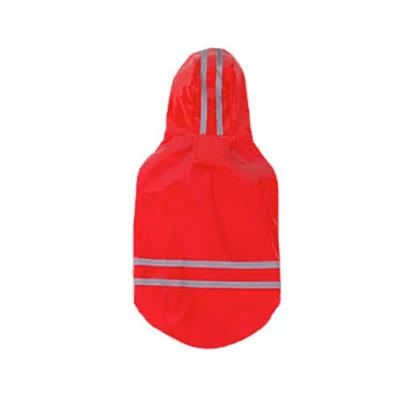Manteau pour Chihuahua : kway imperméable rouge avec capuche. Liserés réfléchissants. Confortable, parfait pour protéger votre petit chien ou chat les jours de pluie.