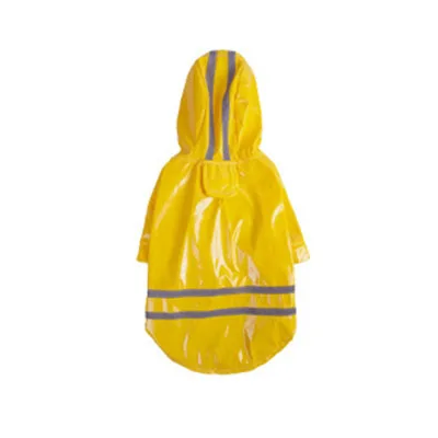 Manteau pour Chihuahua : kway imperméable jaune avec capuche. Liserés réfléchissants. Confortable, parfait pour protéger votre petit chien ou chat les jours de pluie.