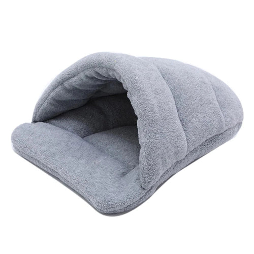Niche pour Chihuahua en forme de chausson gris – Confort maximal, parfait pour les petits chiens ou chats