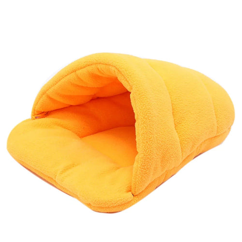 Niche pour Chihuahua en forme de chausson orange – Confort maximal, parfait pour les petits chiens ou chats
