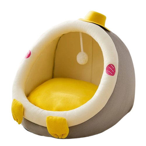 Niche pour Chihuahua motif pingouins – Confort maximal avec intérieur moelleux, parfait pour les petits chiens ou chats