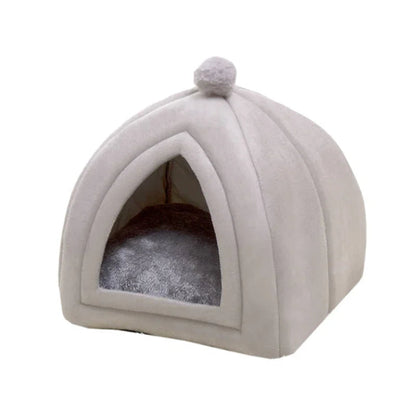 Niche pour Chihuahua en forme de tente grise – Confort maximal, parfait pour les petits chiens ou chats