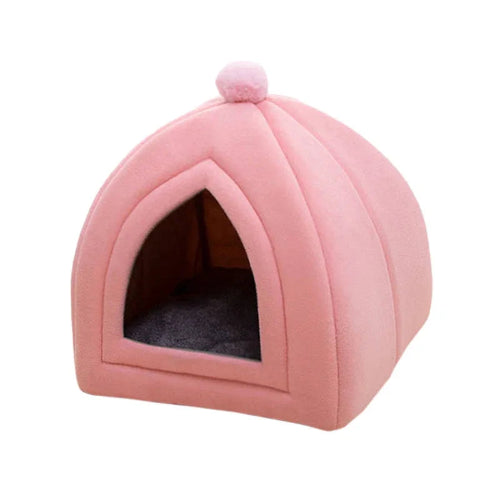 Niche Chien : Tente (rose, gris, vert)