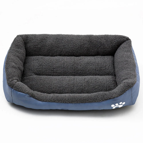 Niche pour Chihuahua : Panière gris et bleu – Confort maximal avec intérieur moelleux, parfait pour les petits chiens ou chats