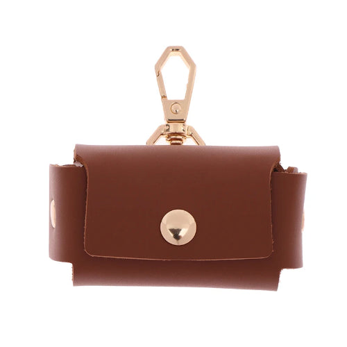Accessoire pour Chihuahua : Pendentif boîte en cuir marron – pratique, parfait pour votre petit chien ou chat sur son collier