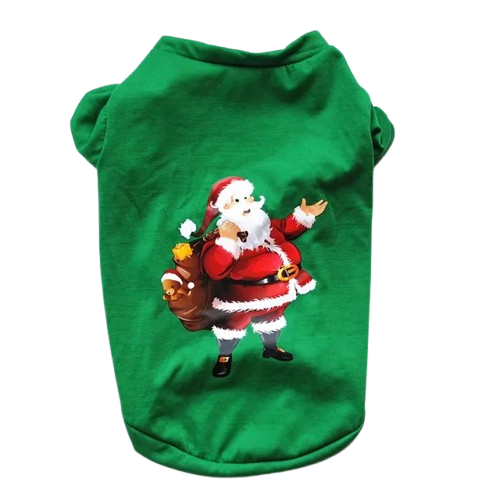 Chihuahua Sweater: Green Santa Claus