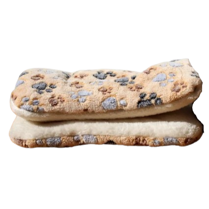 Niche pour Chihuahua - Tapis d'appoint beige avec motif pattes – Confortable pour accueillir votre petit chien ou chat