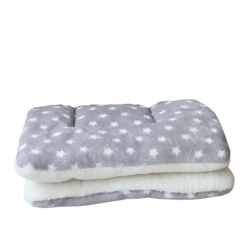 Niche pour Chihuahua - Tapis d'appoint gris avec motifs étoiles blanches – Confortable pour accueillir votre petit chien ou chat