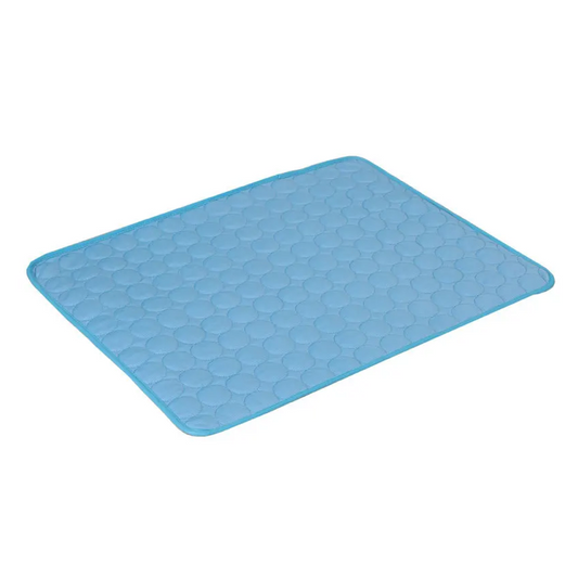 Tapis rafraîchissant pour les petits chiens. Couleur Bleu. Pratique pour les chaleurs, convient aux petits chiens, chihuahuas, ou aux chats. Vendu dans la boutique « Mon Petit Chihuahua »