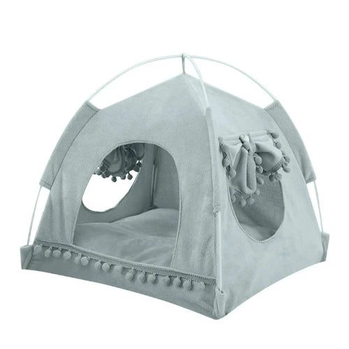 Niche pour Chihuahua : tente verte – Confort maximal avec intérieur moelleux, parfait pour les petits chiens ou chats