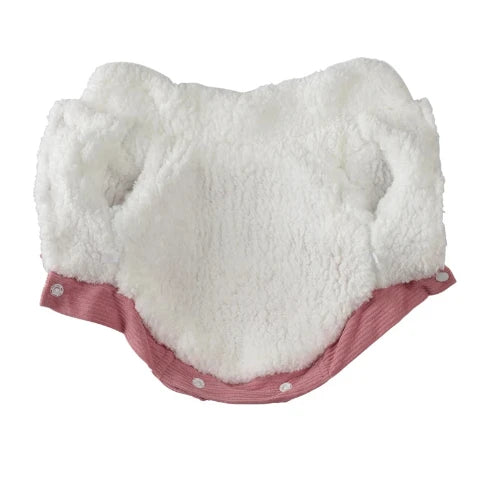 Manteau pour Chihuahua : veste en velours rose avec fourrure – Confortable, parfait pour protéger votre petit chien ou chat