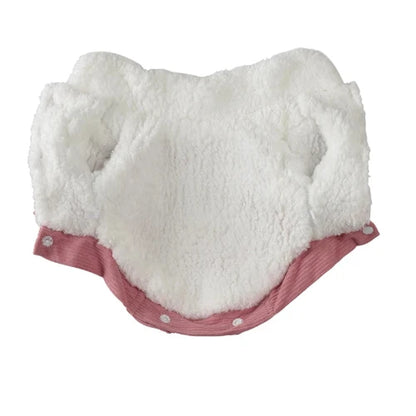 Manteau pour Chihuahua : veste en velours rose avec fourrure – Confortable, parfait pour protéger votre petit chien ou chat